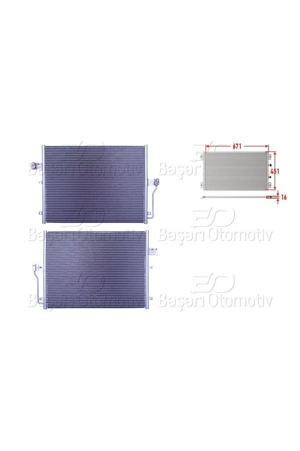 68400-09001-WISCO SSANGYONG ACTYON KYRON 2.0D 05 KLIMA RADYATORU 671X451X16 - Image 1