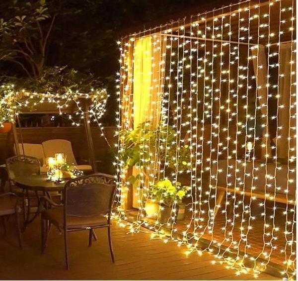 2x2 Metre Perde Led Sarı Işık - Image 1