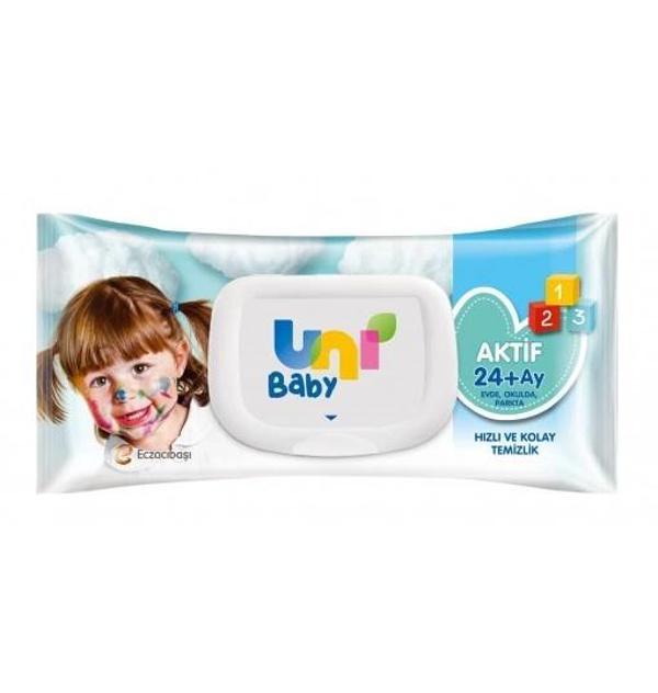 Uni Baby Aktif Bebek Islak Mendil 24+ Ay 52 Adet - Image 1