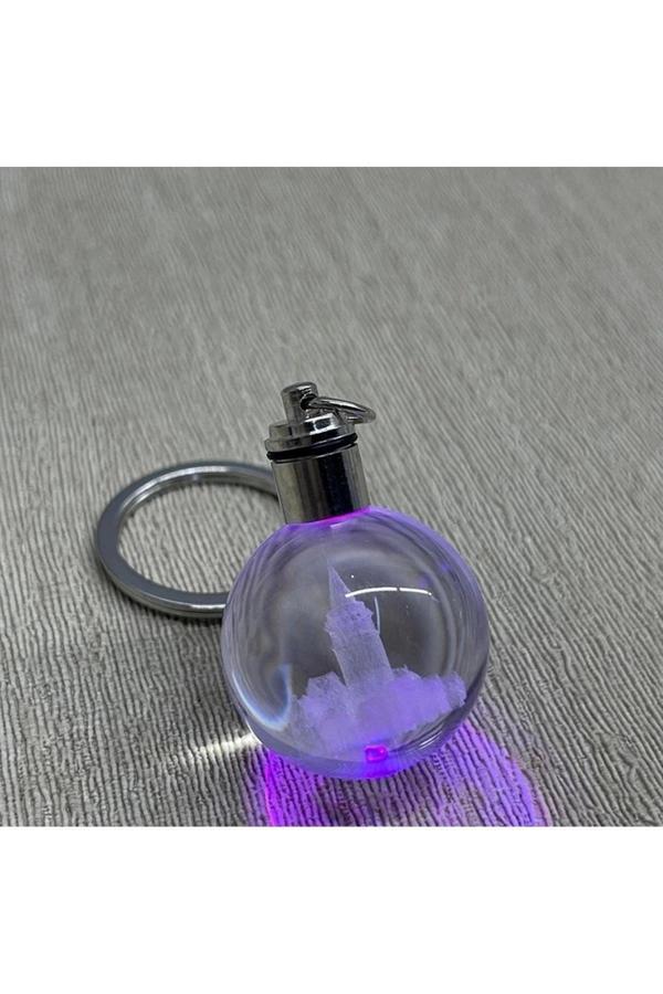 Ledli Galata Kulesi Tasarımı Kristal Anahtarlık | Karakter Figürü Alk3780 - Image 1