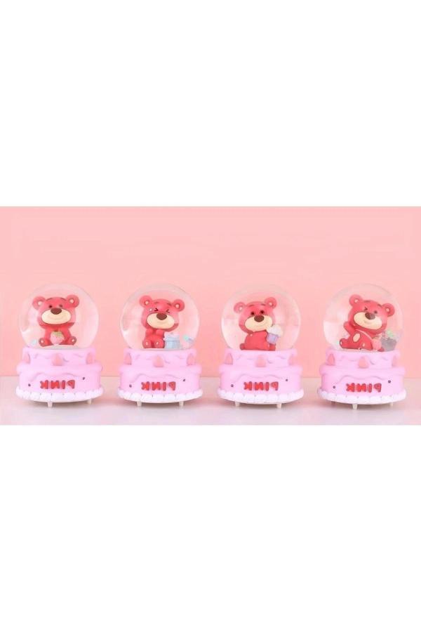 Ayıcıklı Işıklı Kar Küresi 7 Cm Alk3102 - Image 1