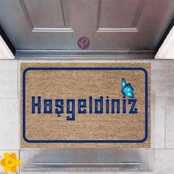 Kapı Önü Paspası Dekoratif Dijital Baskı Hoşgeldiniz P-2367 - Image 1