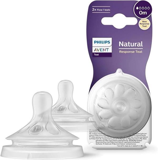Philips Avent Natural Response 2'li Biberon Emziği, 1 Numara, 0 Ay+ - Image 1