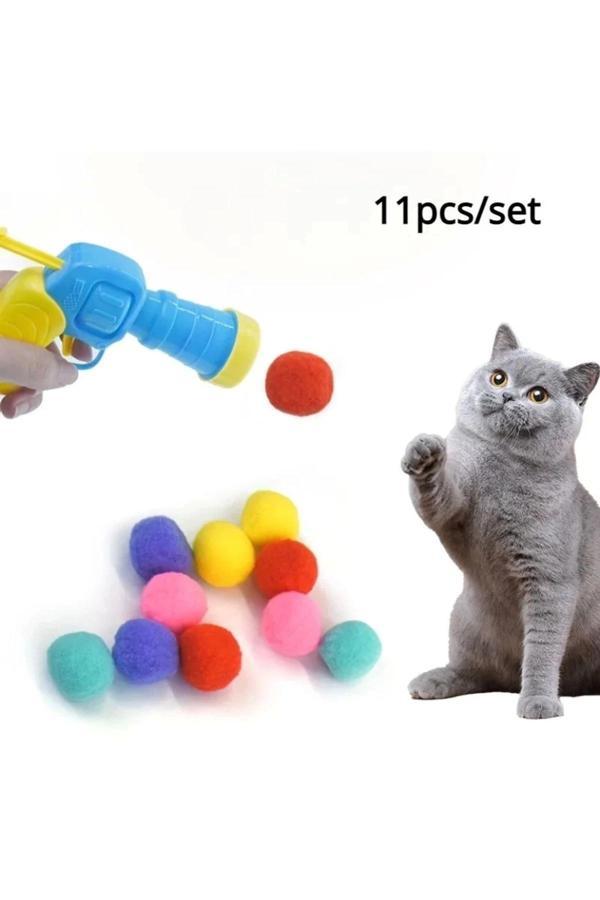 Peluş Top Atan İnteraktif Kedi Oyuncağı - Image 1