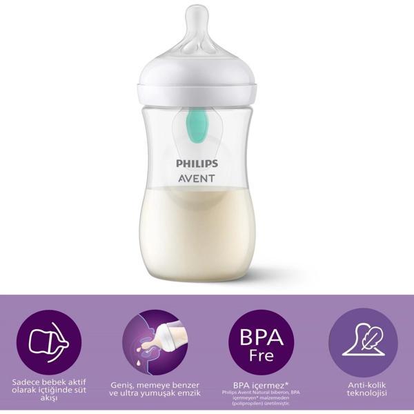 Philips Avent Natural Response PP Antikolik Biberon 260 ML 1 Ay+ SCY673/01 - Image 1