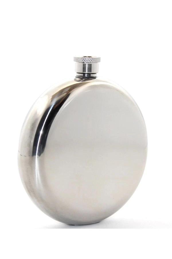 Paslanmaz Çelik Yuvarlak 8 Oz Tekli Matara – Şık ve Dayanıklı, Seyahat İçin İdeal - Image 1
