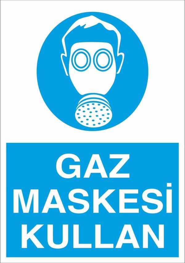 Gaz Maskesi Kullan Uyarı Levhası - Image 1