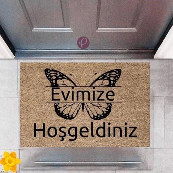 Kapı Önü Paspası Dekoratif Dijital Baskı Evimize Hoşgeldiniz P-2373 - Image 1