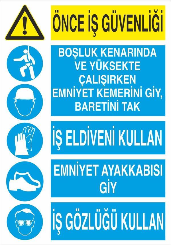 Technopa Önce İş Güvenliği Uyarı Levhası - Image 1