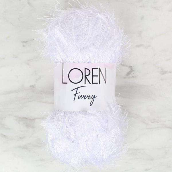 Loren Furry Beyaz El Örgü İpi - RF118 - 34067 - Image 1