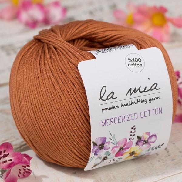 La Mia Mercerized Cotton Açık Kahverengi El Örgü İpi - 211 - 33580 - Image 1