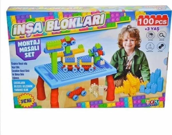 Zeytoys İnşa Blokları Erkek Seti ZEY2031,100 Parça Oyuncak İnşa Yapım Seti - Image 1