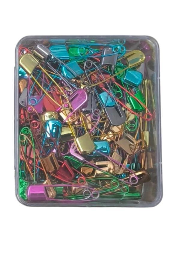 Çengelli İğne Kilitli Bebe Renkli Büyük 100 Adet - Image 1