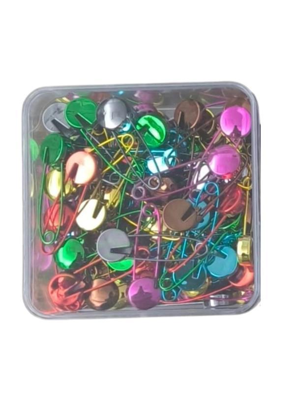 Çengelli İğne Kilitli Bebe Renkli Küçük 100 Adet - Image 1