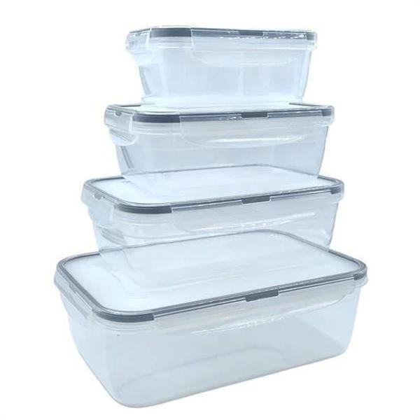 BUFFER® 4lü İç İçe Sızdırmaz Contalı Kilitli Kapaklı Plastik Erzak Saklama Kapları LC315 - Image 1