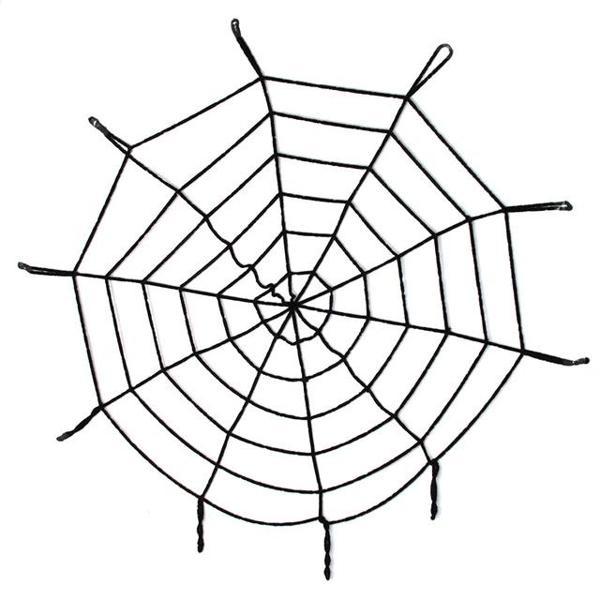 Halloween Cadılar Bayramı Örümcek Ağ Dekor Siyah 1.5 Metre - Image 1