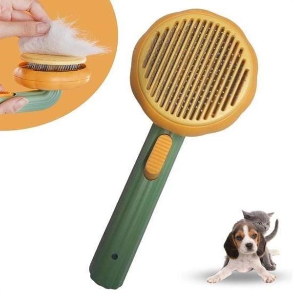 BUFFER Plastik Yeşil Evcil Hayvan Bakım  Pet Fırçası Çok Amaçlı Pet Fırçası Yeşil - Image 1
