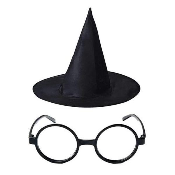 Harry Potter Büyücü Şapkası Ve Harry Potter Büyücü Gözlüğü Siyah Renk - Image 1