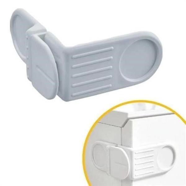 BUFFER® Bebek Çocuk Güvenlik Çekmece ve Dolap İçin Kendiliğinde Yapışkanlı Vidasız Köşe Kapak Kilidi - Image 1