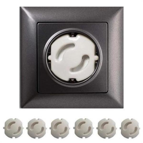 BUFFER® Bebek Çocuk Priz Koruma Kapağı (6 Adet) Çocuk Güvenliği, Priz Muhafazası, Priz Kapatıcı - Image 1