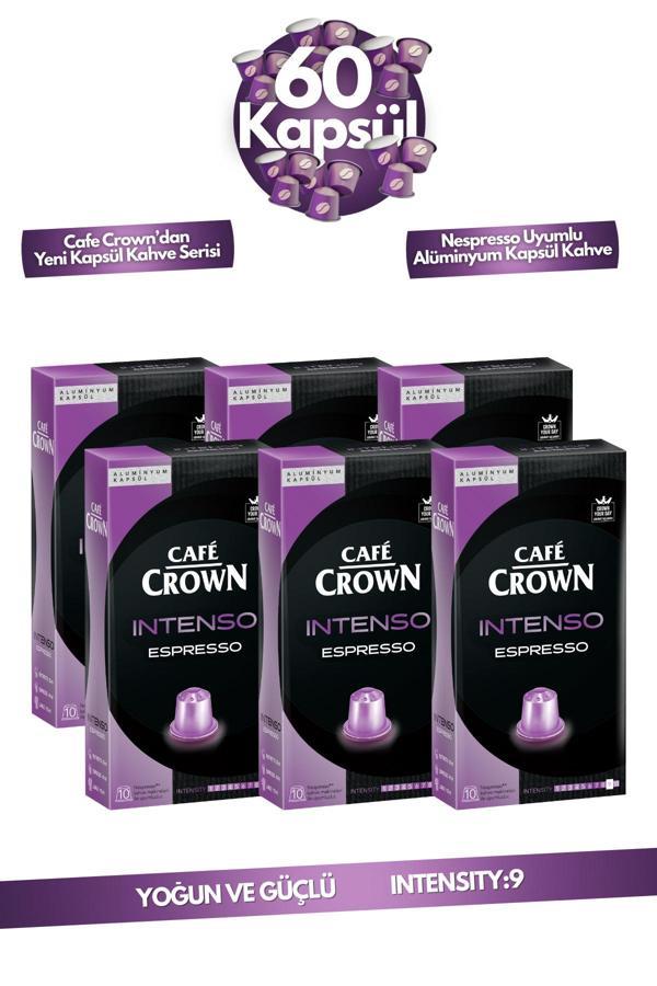 Cafe Crown 60'Lı Intenso Kapsül Kahve Nespresso Uyumlu Avantajlı Paket - 60 Al 40 Öde! - Image 1