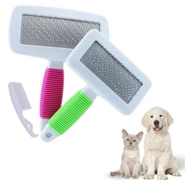 BUFFER® Kedi Köpek Telli Küçük Boy Tüy Bakım Seti Evcil Hayvan Tarama Fırçası - Image 1