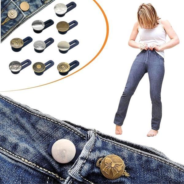 BUFFER® 10 Adet Yedek Kot Düğmeleri Beden Genişletici - Image 1