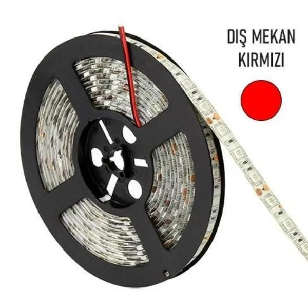 CATA 12v Dc Dış Mekan KIRMIZI Şerit Led IP44 (3 Çip Üç Çip) - Image 1