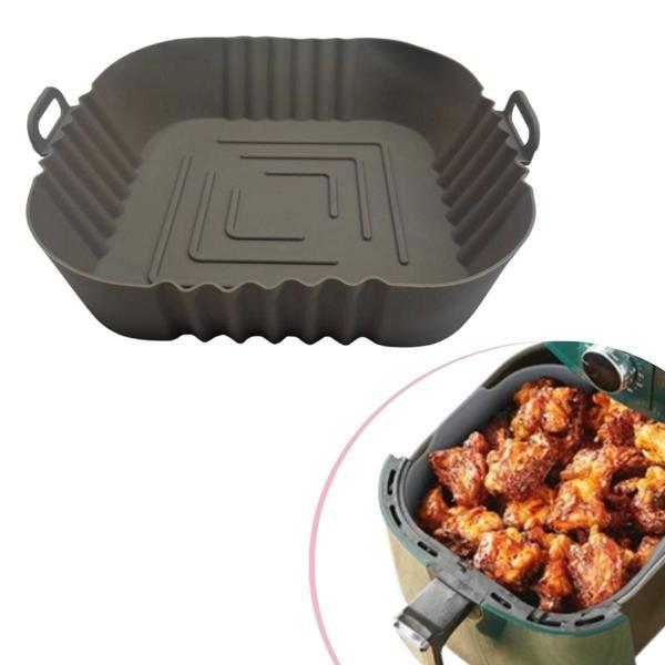 BUFFER® Renkli Isıya Dayanıklı Yıkanılabilir Silikon Fırın Ve Airfryer Kare Model Pişirme Matı 20 Cm - Image 1