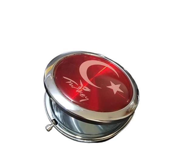 Türk Bayraklı El Aynası St00162 - Image 1