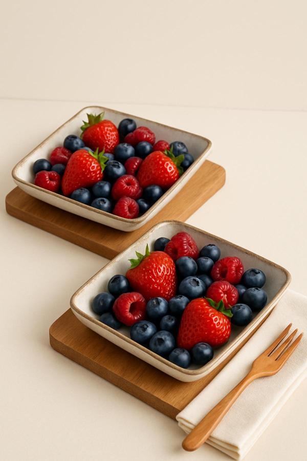Mavi Home Pearl 19 X 19 Cm Derin Salata - Meyve Kasesi 2 Li - Image 1