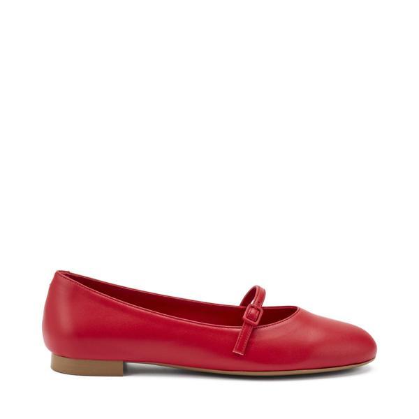 Kadın Babet 70P5 Frau Leather Ballet Flats With Strap - Image 1