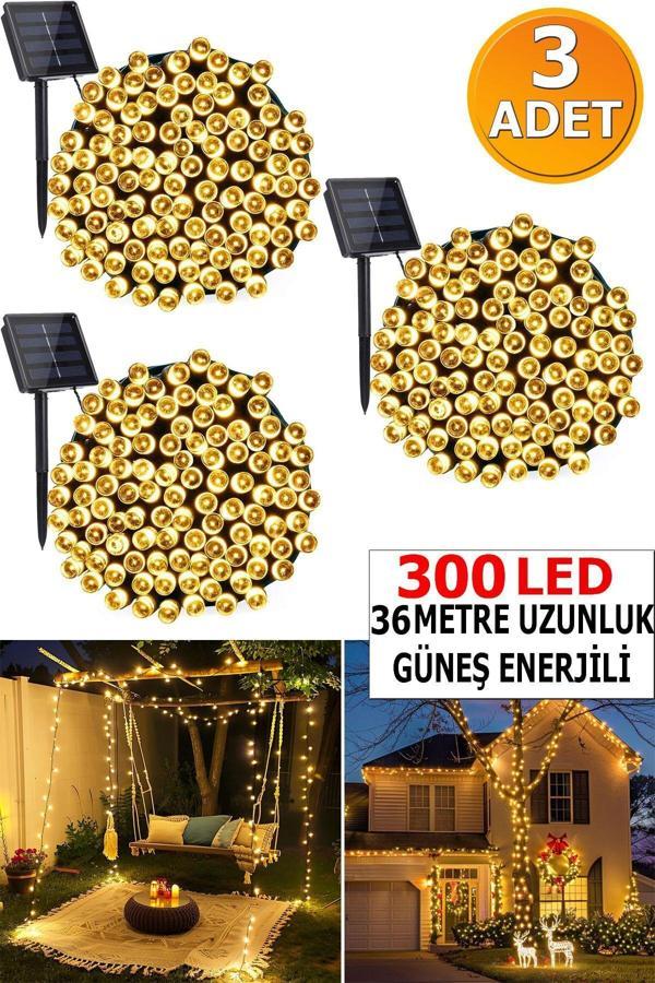 Light Home 300 Led Solar Enerjili Peri Led Işık Güneş Enerjili Balkon Bahçe Parti Yılbaşı Dekor Işığı - Image 1