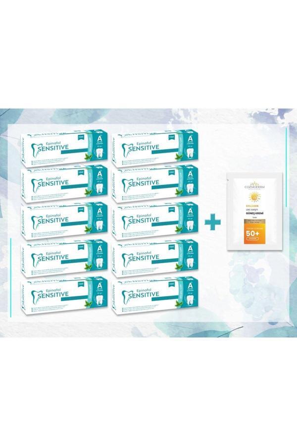 Epinafol Sensitive 10'Lu Antitartar Diş Macunu 90 Gr Cozmoderm Güneş Kremi Hediyeli - Image 1