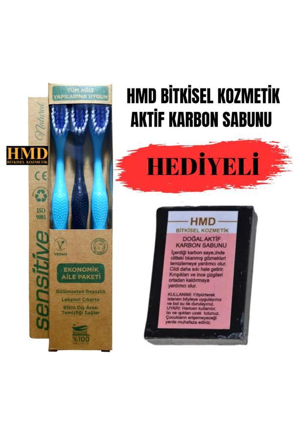 Herbadent Hmd Sensitive Diş Fırçası Orta Sert X 3 Adet Mr. Fresh Diş Fırçası - Image 1