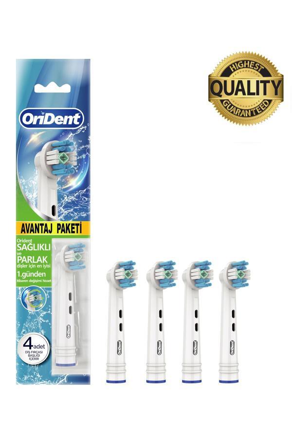 Orident Whitening Pro Oral B Uyumlu 4 Adet Yedek Başlık - Beyazlatma Teknolojisi & Premium Quality - Image 1