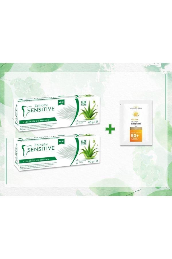 Epinafol Sensitive Flörürsüz Diş Macunu Aloevera Katkılı 90 Gr - Image 1