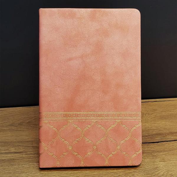 Desenli Deri Defter Somon - Image 1