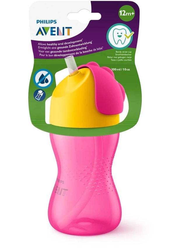 Philips Avent Pipetli Bardak +12 Ay 300 ml - Pembe - Image 1