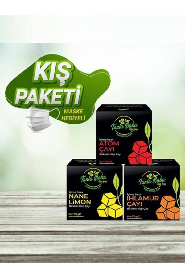 Tanla Baba Küp Çay 3'Lü Kış Paketi Atom Nane Limon Ihlamur Doğal Çay Bitkisel Çay Bitki Çayı - Image 1