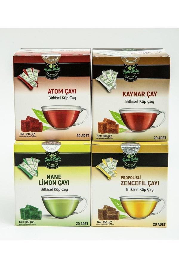 Tanla Baba Kış Paketi Küp Çay 4'Li Paket Atom Zencefil Nane Limon Kaynar Çayı Bitki Çayı - Image 1