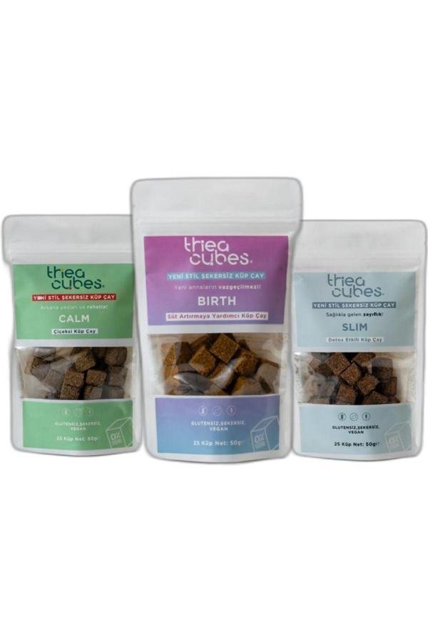 Tanla Baba Thea Cubes Şekersiz Rahatlama Paketi Küp Çay Calm, Birth, Slim Vegan Doğal Bitkisel Çay - Image 1
