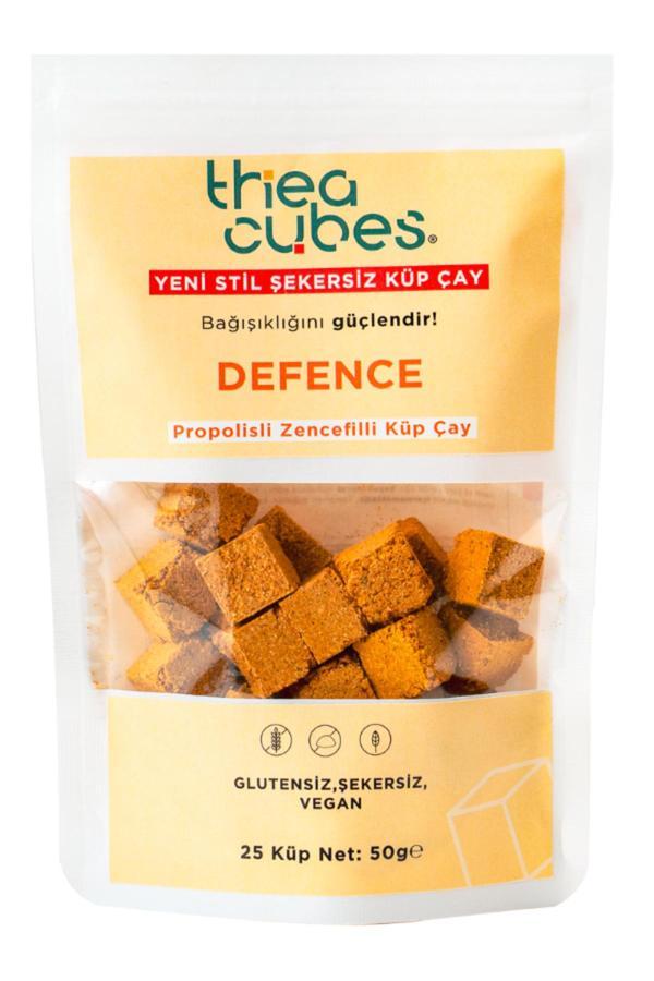 Tanla Baba Thea Cubes Deffence Şekersiz Küp Çay 25 Küp 50 Gr Propolisli Zencefilli Bitki Çayı Vegan - Image 1