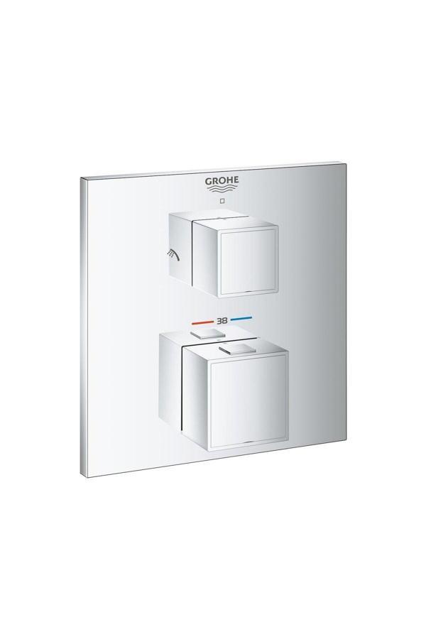 Grohtherm Cube Termostatik Banyo Duş Bataryası 2 Çıkışlı Divertörlü- 24154000 - Image 1