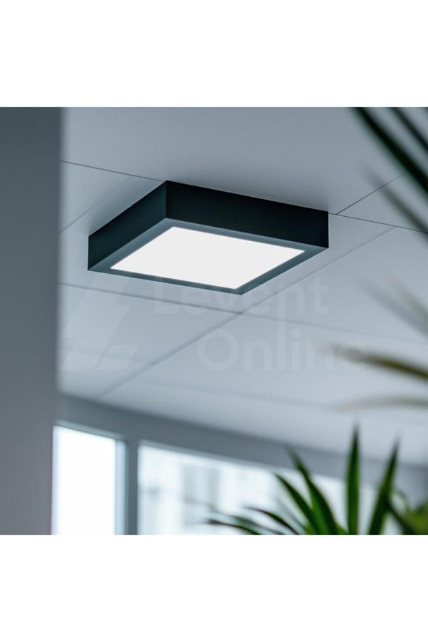 Akınsan Elektrik Sıva Üstü Kare Led Armatür Siyah Gövde 11W - Image 1