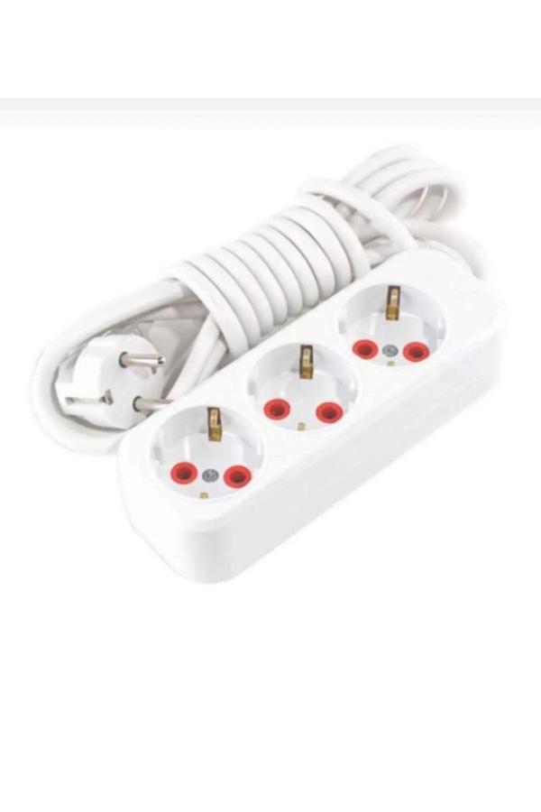 Akınsan Elektrik 3'Lü Priz Topraklı Çocuk Korumalı 3 Mt Uzatma Kablosu - Image 1
