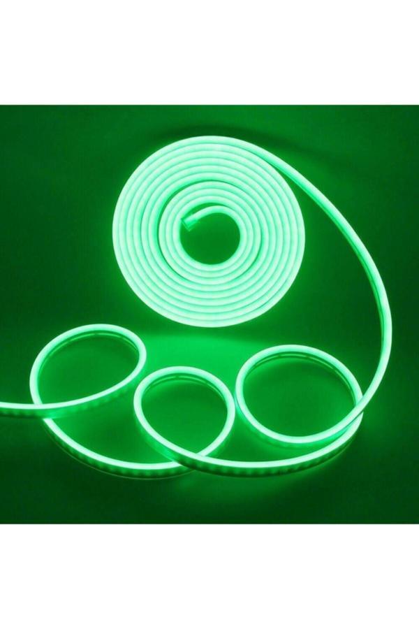 Akınsan Elektrik 12 Volt 5 Metre Yeşil Neon Led Işık Prize Takılmaya Hazır Değil Neon Şerit Led Esnek Silikonlu - Image 1