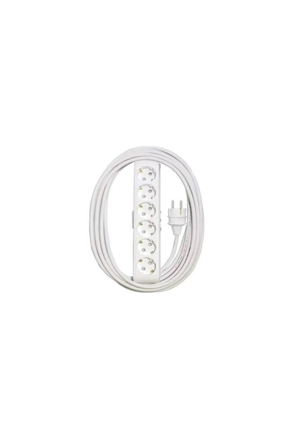 Akınsan Elektrik 6'Lı 20 Metre Topraklı Çocuk Korumalı Kablolu Grup Priz (3X2.5 Cca) - Image 1