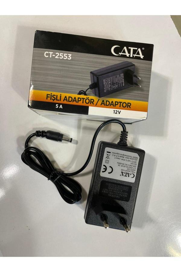 Cata Ct-2553 5 Amper 60W 12V Fişli Adaptör Trafo - Image 1