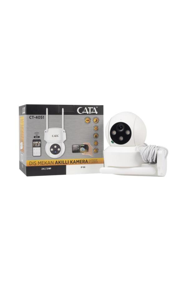 Cata Ct-4051 V2 Gece Görüşlü Akıllı Dış Mekan Kamera (Yeni Model) - Image 1